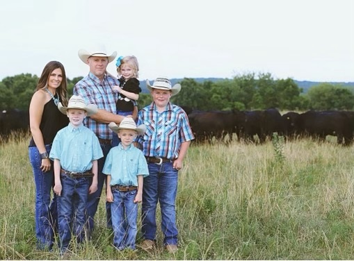 Jarrod Simpson family beef farm in Dent County, Missouri